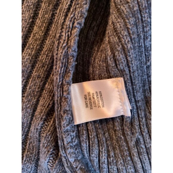 Cozy Croft & Barrow Size 1X Knit Sweater with Button Collar Cable Pattern Blue - Picture 4 of 12